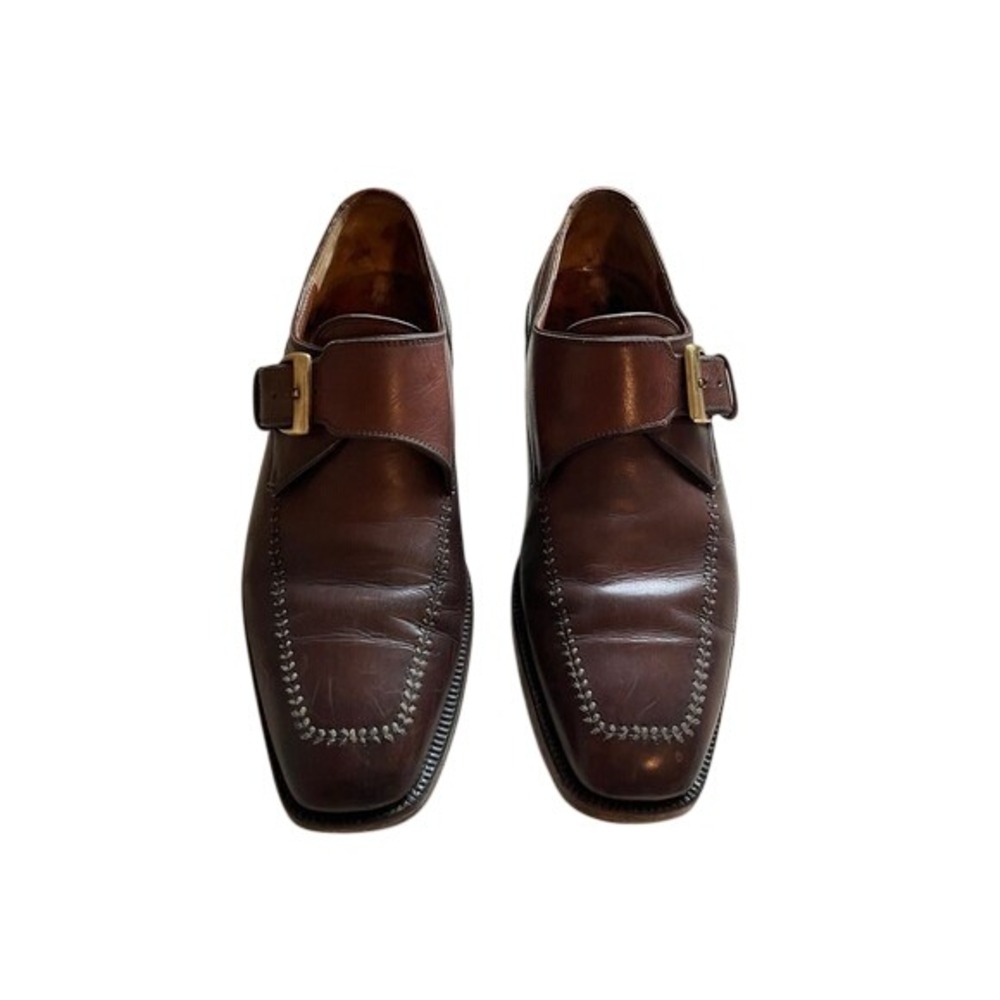 Fratelli Rossetti Mens Monk Strap Brown Leather Dress Shoes Elegant